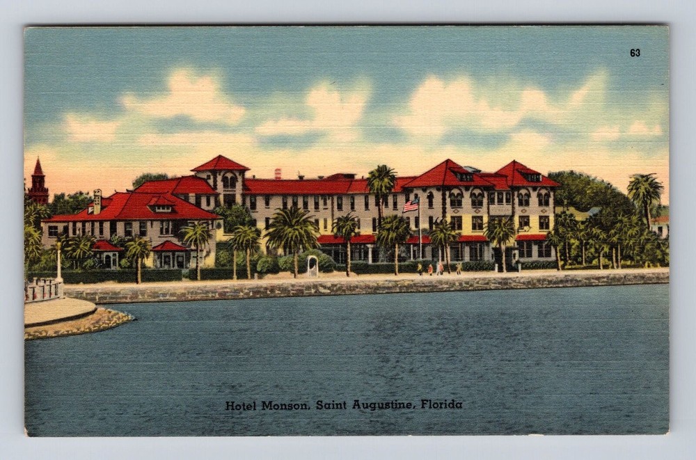 St Augustine FL-Florida, Hotel Monson, Advertisement, Antique, Vintage Postcard