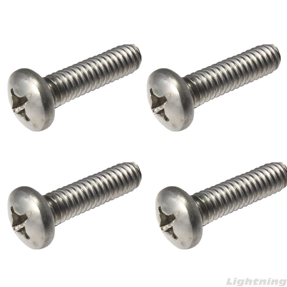 Pan Head Machine Screws Stainless Steel 1/4-20 x 4