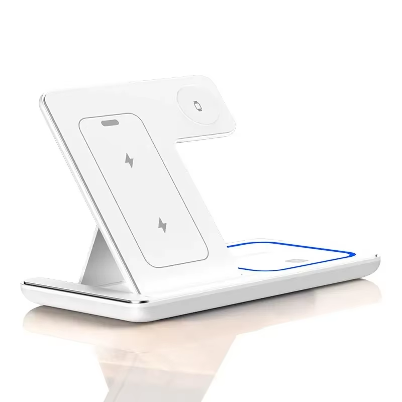 30W 3-in-1 Foldable LED Wireless Charger for Phone, Apple Watch, AirPods