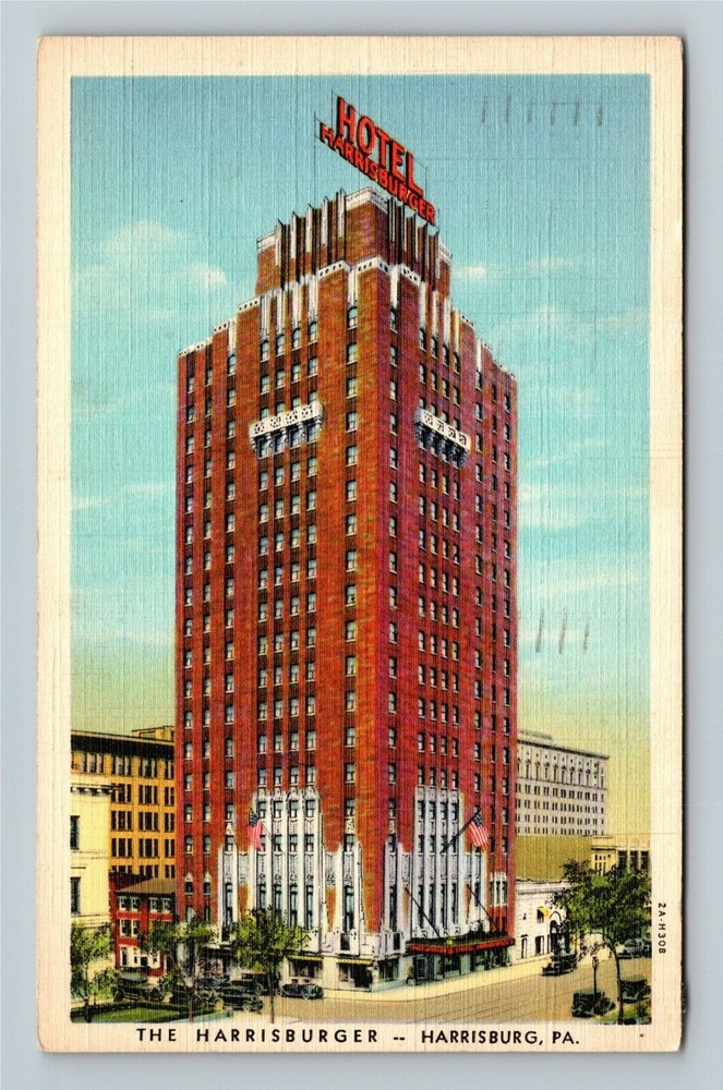 Harrisburg PA-Pennsylvania, The Harrisburger c1940 Vintage Souvenir Postcard