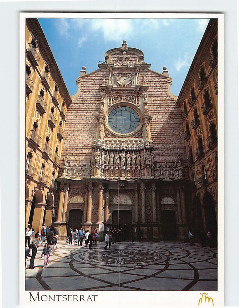 Postcard Atrium of the Basilica Montserrat Spain