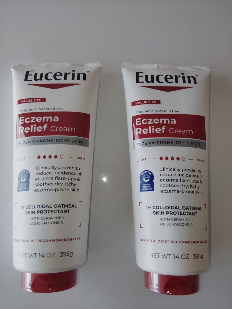 2 Pack - 14 Oz Eucerin Eczema Relief Cream With Colloidal Oatmeal