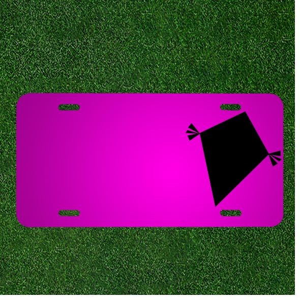 Custom Personalized Car License Plate With Add Names To Kite Flying Fly Sky