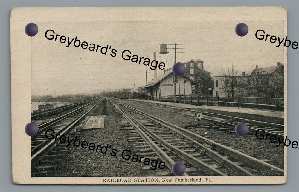 NCRR Railroad Train Station Depot NEW CUMBERLAND PA County Pennsylvania Postcard