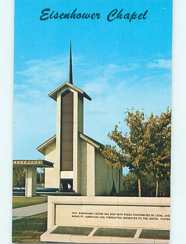 Unused Pre-1980 CHURCH SCENE Abilene Kansas KS p3865@