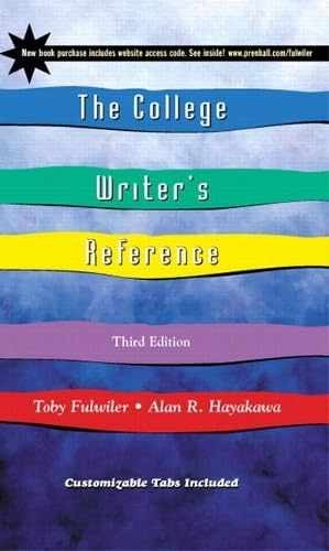 The College Writer's Reference - Spiral-bound, by Fulwiler Toby - Acceptable n