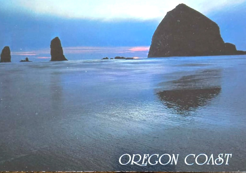Vintage Postcard Continental Oregon Coast Haystack Rock Cannon Beach