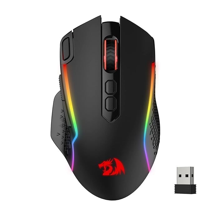 Redragon M810 Pro Wireless Gaming Mouse with 10000 DPI Dual Mode Wired Wireless
