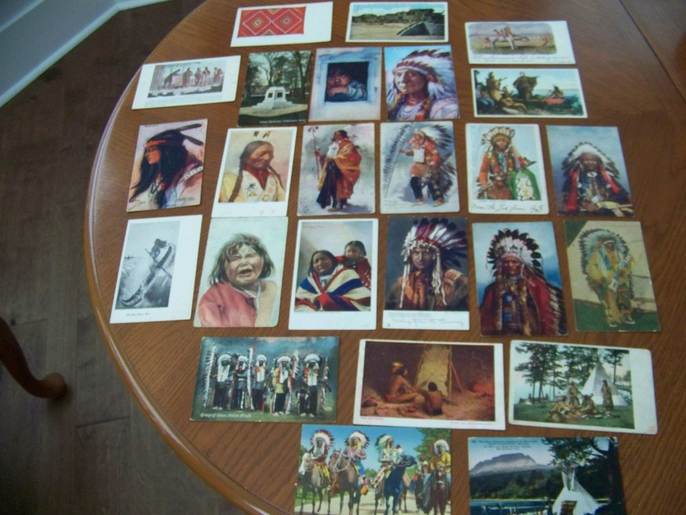 Native American Postcard Lot 25 Different Early 1900's Tucks Chiefs Plus