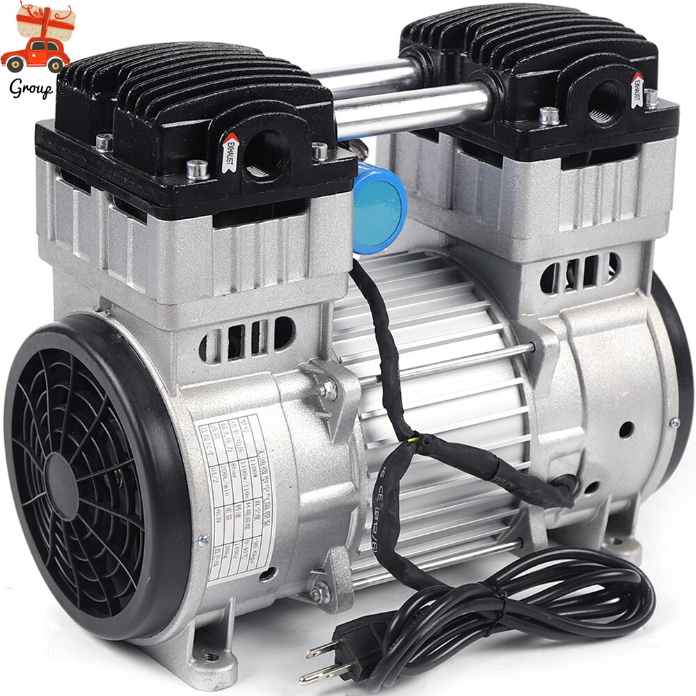 7CFM Oil-Free Air Compressor Vacuum Pump 1100W Industrial Grade Piston Pump