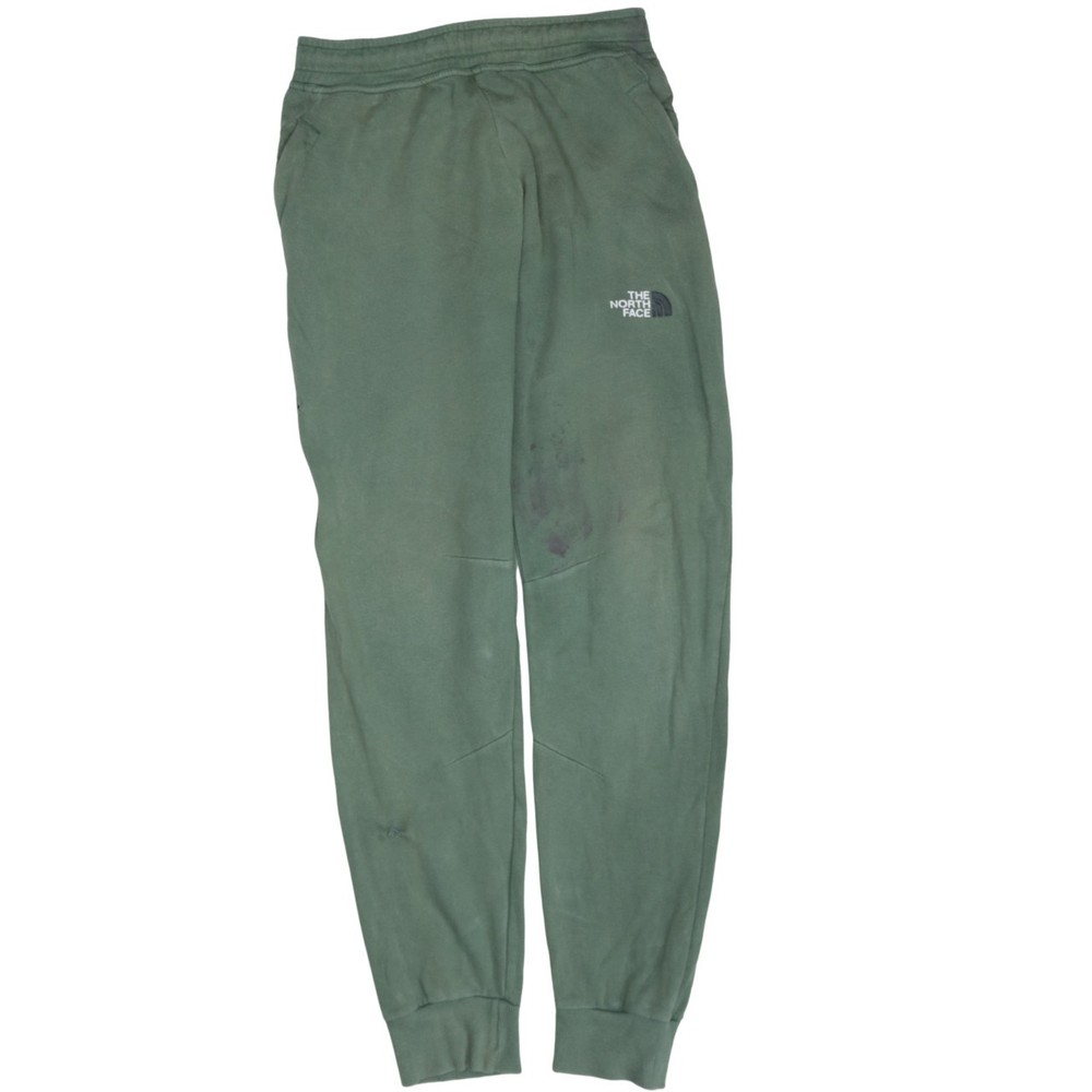 The North Face Mens Joggers Green Fleece Elastic Waist Tapered Leg Pockets XS