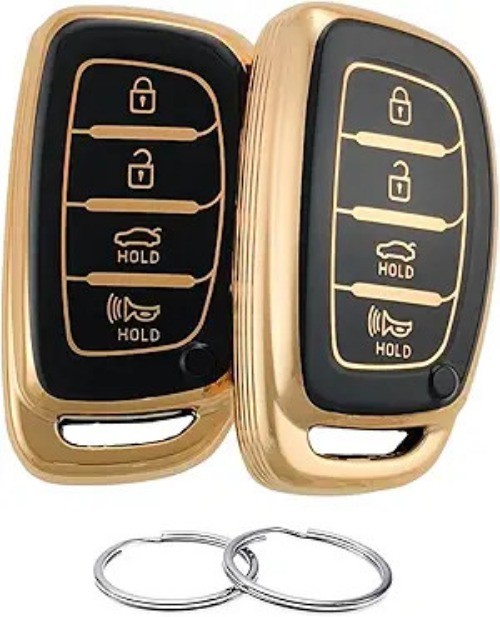 Key Fob Cover Compatible with 2016-2021 Model (not for Keys Model: Black/Black