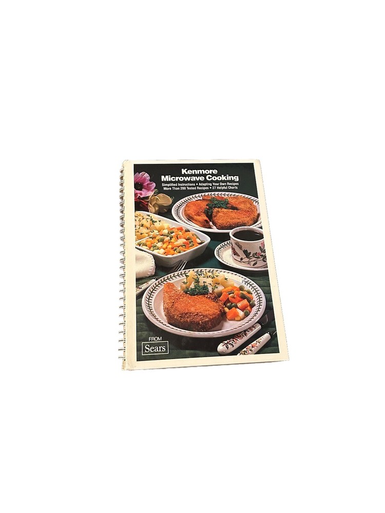 Kenmore Microwave Cooking Spiral Bound Hardcover Cookbook Sears 1979 Vintage