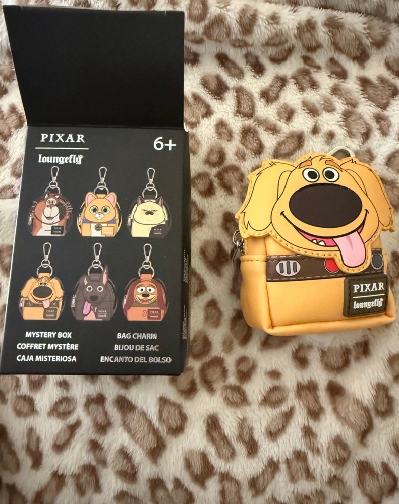 Loungefly Pixar Dug Mini Backpack Keychain Bag Charm Up Disney
