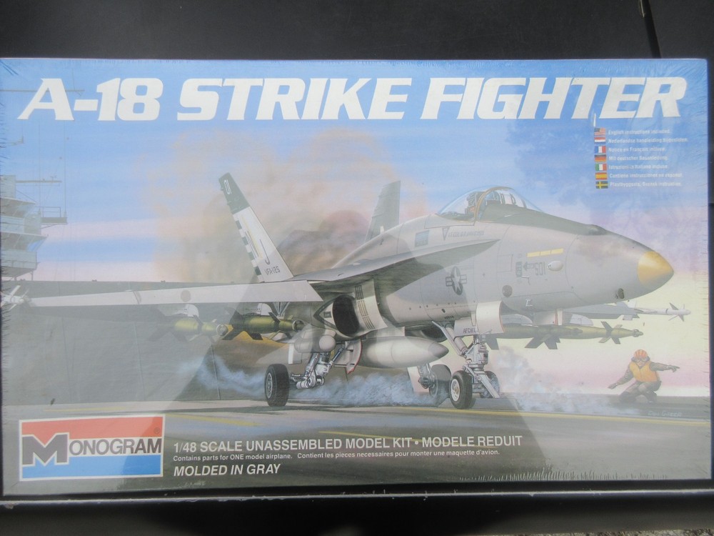 MONOGRAM 1/48 A-18 STRIKE FIGHTER #5807  vintage FACTORY SEALED