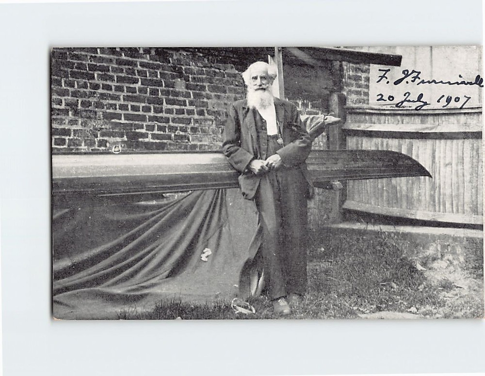 Postcard Vintage Photo of an Old Man