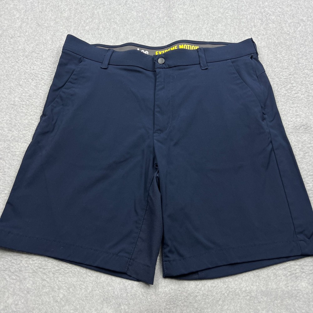 Lee Extreme Motion Shorts Mens 36 Blue Stretch Flex Golf Chino Performance 9