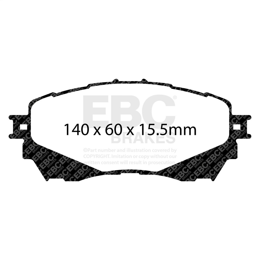 EBC Brakes DP42170R Yellowstuff Street And Track Brake Pads Fits 14-18 6