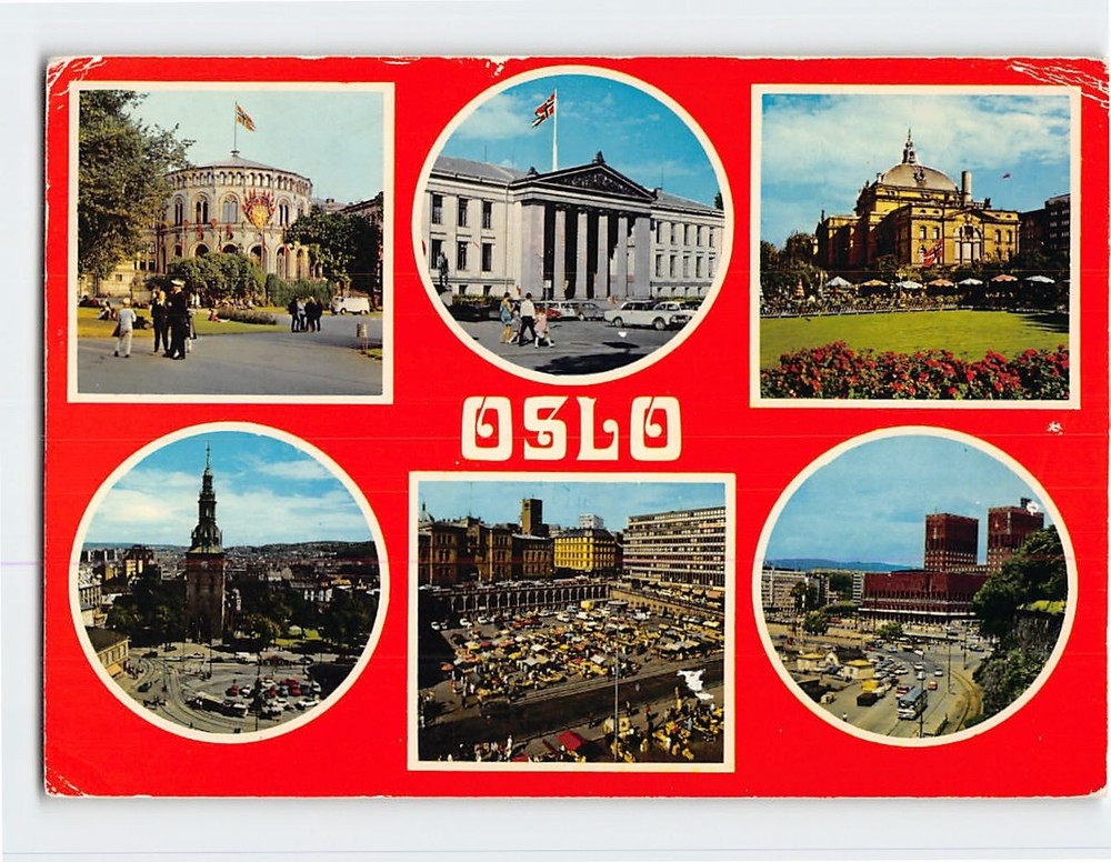 Postcard Scenes and Views in Oslo Norway