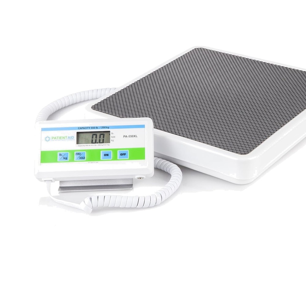 Medical-Grade Heavy-Duty Portable Digital Floor Scale, 550 lb Capacity