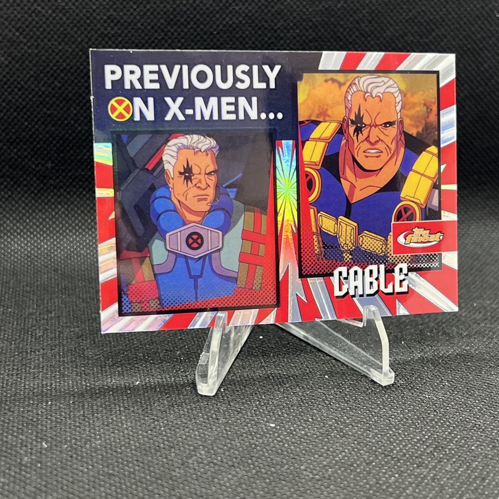 2025 Topps Finest Marvel X-Men '97 Previously On X-Men Cable PO-10
