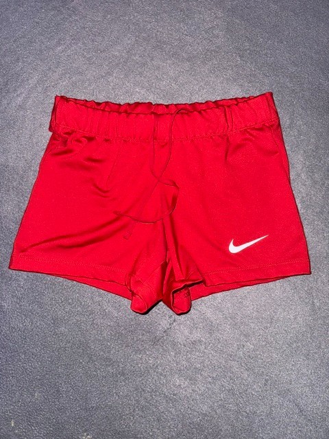 Nike Dri-FIT Womens Small Red Athletic Tight Shorts Running Workout Training