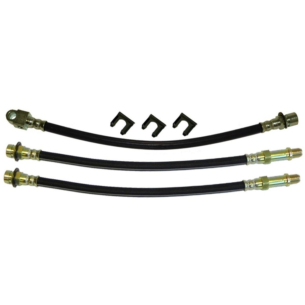 Rubber Brake Hose Kit Front Drum Brakes 1966-69 Oldsmobile 88 98 3pc