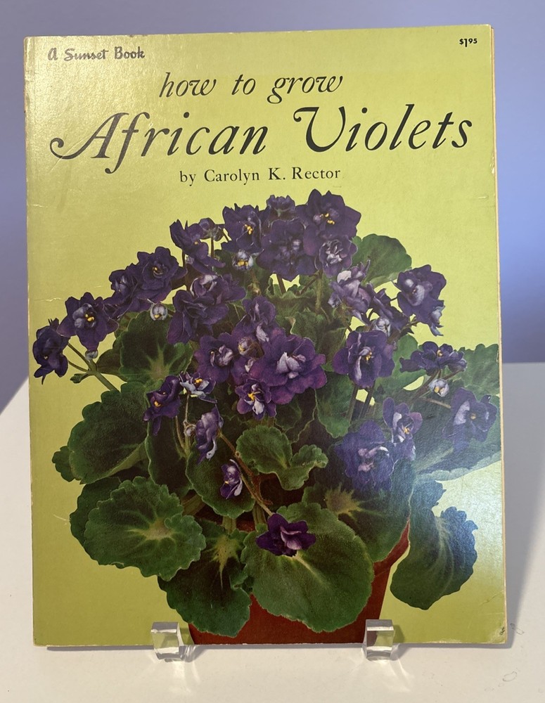 Vintage 1966 How To Grow African Violets book: watering potting division Sunset