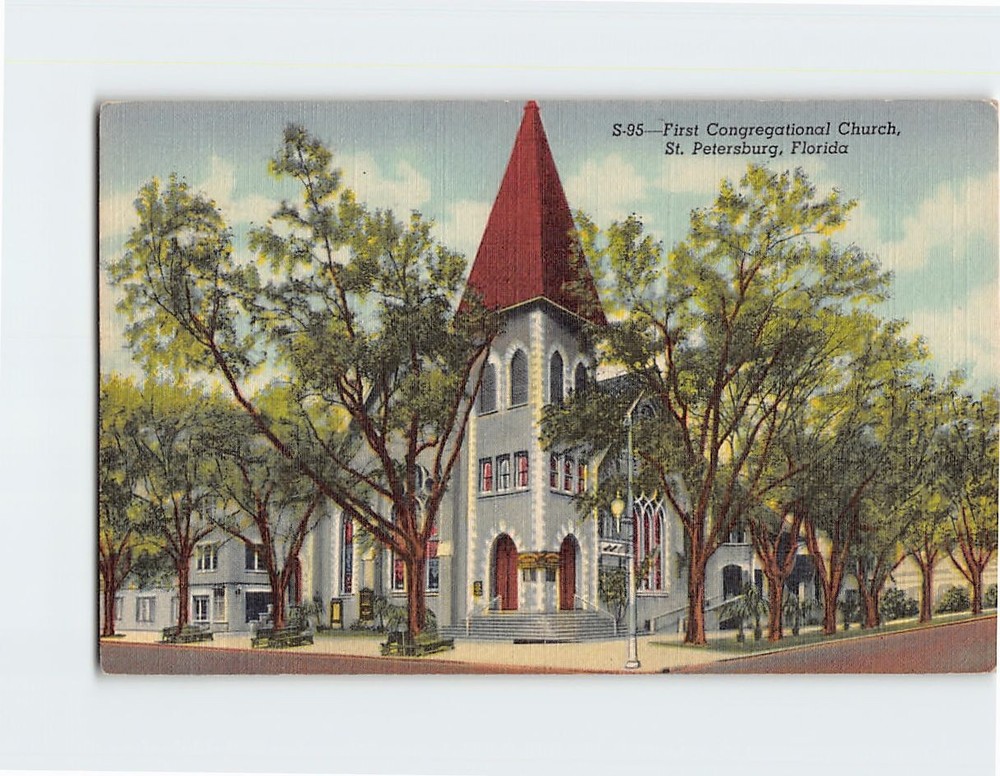 Postcard First Congregational Church St. Petersburg Florida USA