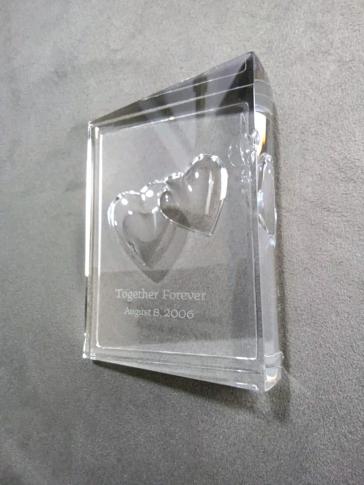 Steuben Art Glass Sentimental Hearts