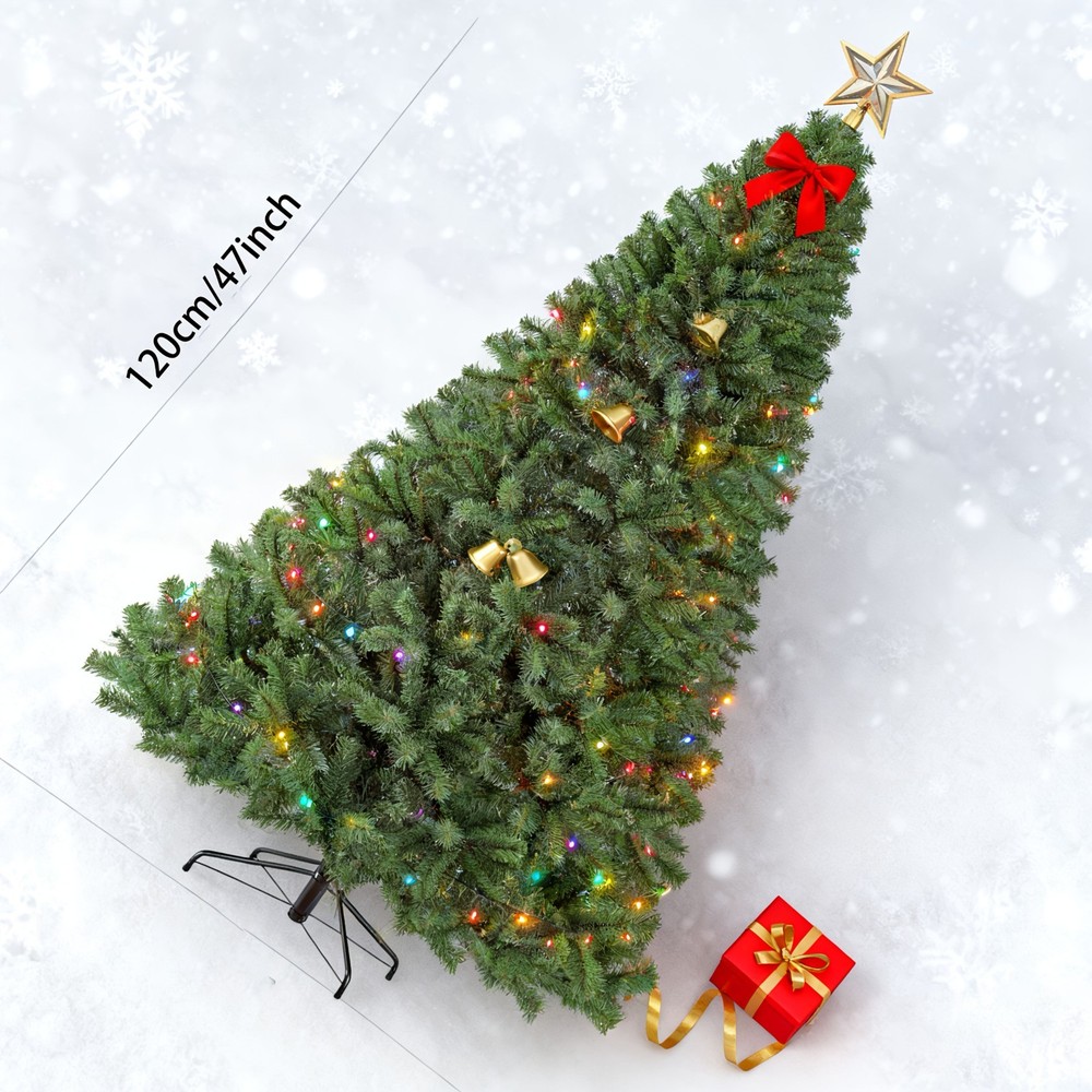 3.9ft Artificial Christmas Tree  Realistic Metal Stand Xmas Holiday Home decor.