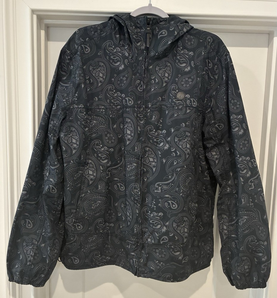 Men’s Pretty Green Black Paisley Jacket Size XL Liam Gallagher
