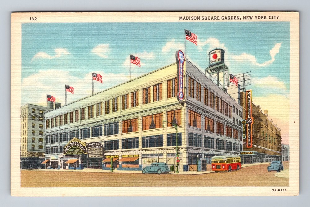 New York City NY, Madison Square Garden, Souvenir, Vintage Postcard