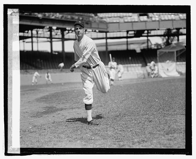 Photo:Mogridge Baseball Player Pitching 1924 Stadium