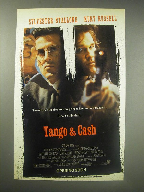 1990 Tango & Cash Movie Ad - Sylvester Stallone and Kurt Russell