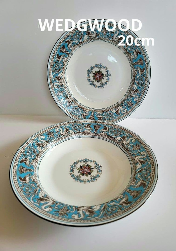 Wedgwood Florentine Turquoise Soup Plate 20cm Set of 2