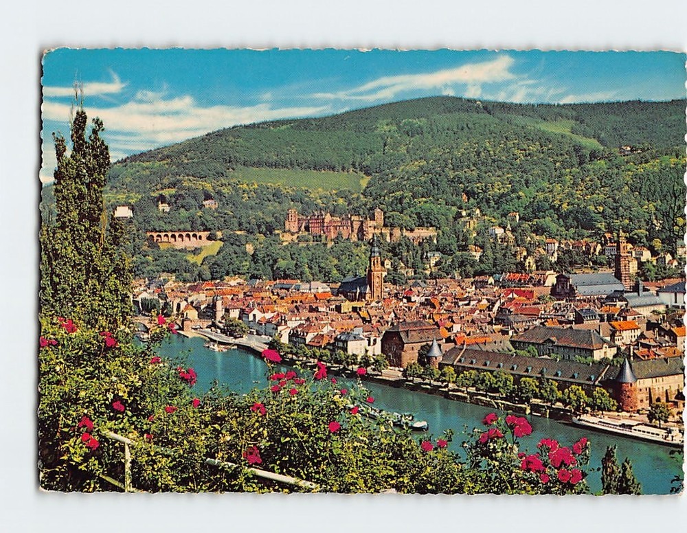 Postcard Blick vom Philosophenweg Heidelberg Germany