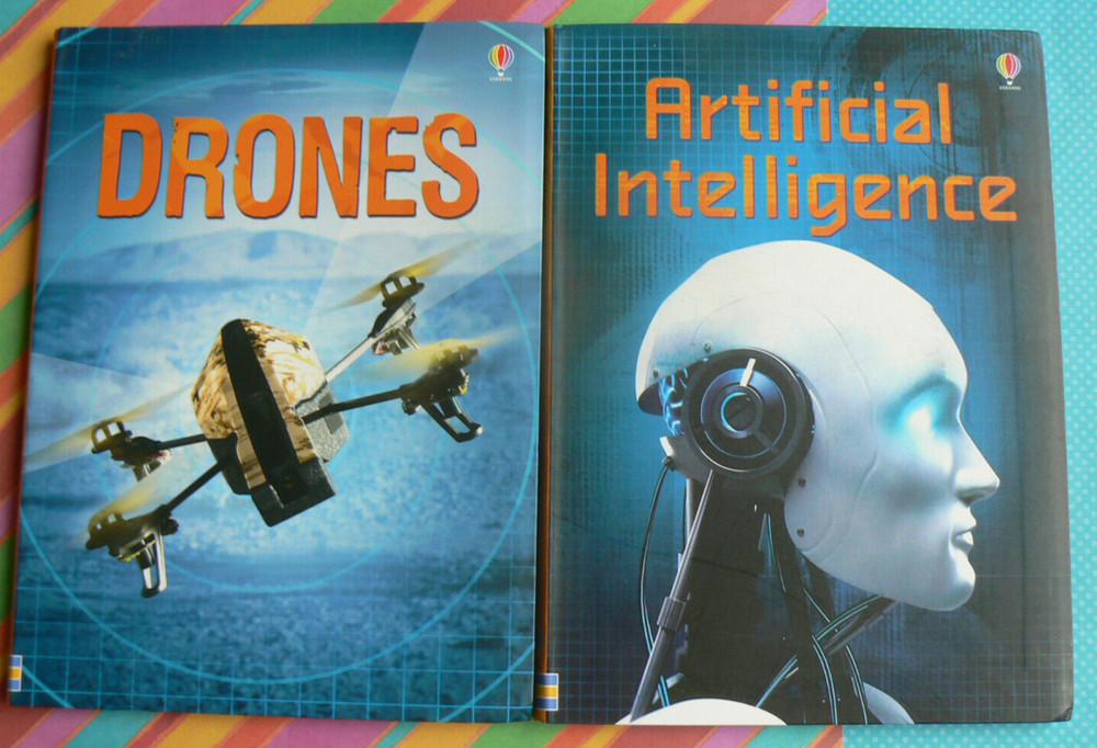 Usborne Flexibound DRONES, AI ARTIFICIAL INTELLIGENCE,Henry Brook, Fascinating