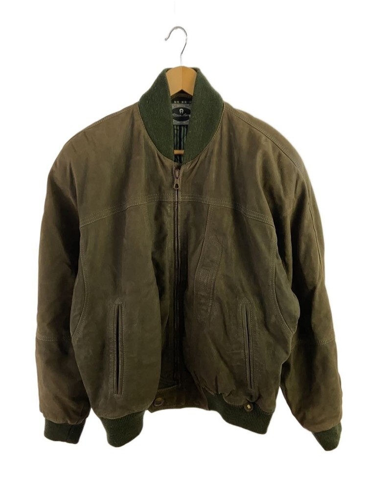 Etienne Aigner/Leather Jacket Blouson/50/Leather/Khk// 3501