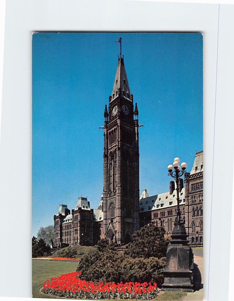 Postcard Peace Tower & Parliament Buildings Ottawa Ontario Canada