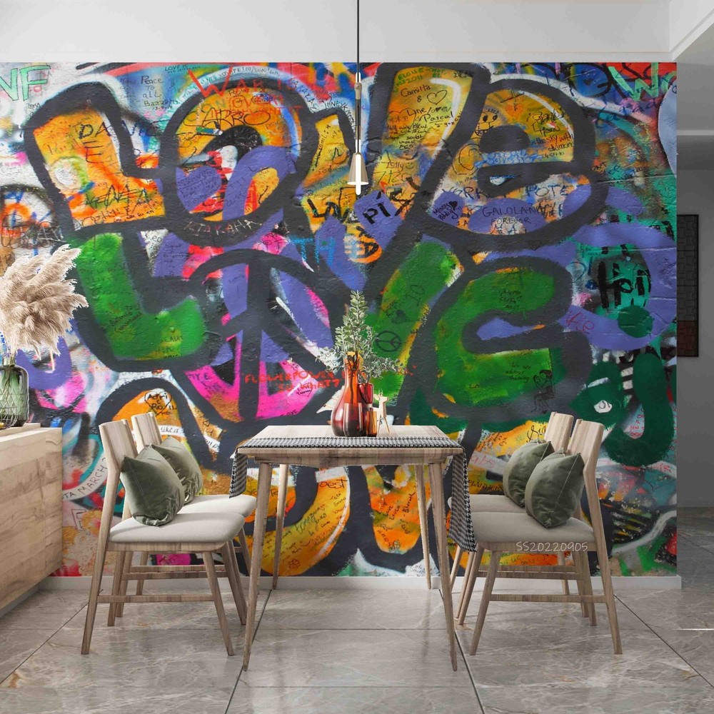 3D Abstract Artistic Graffiti Wall Murals Wallpaper Murals Wall Sticker-image