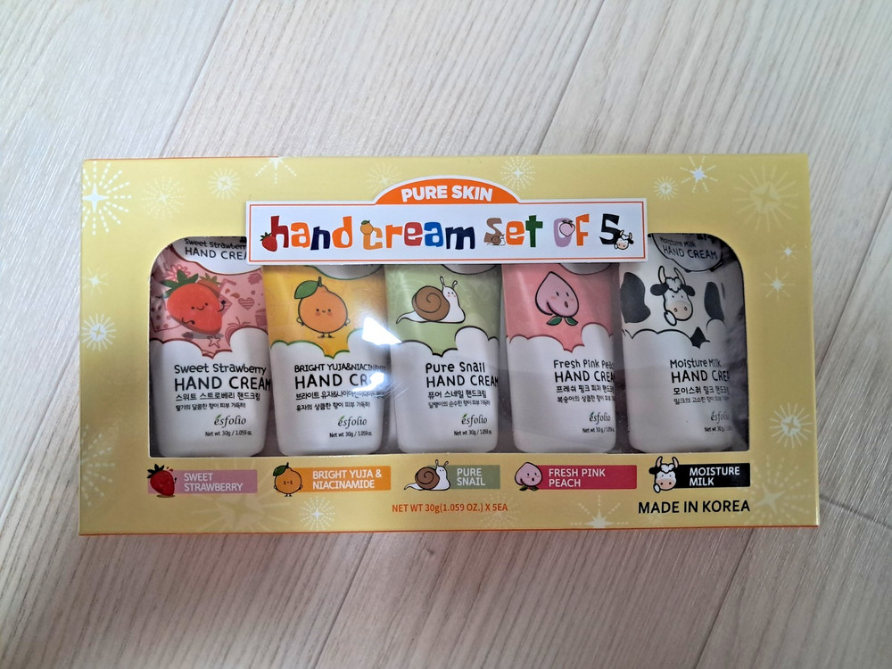 Esfolio Hand Cream Set 5-Piece Pure Skin Skincare Korean NEW