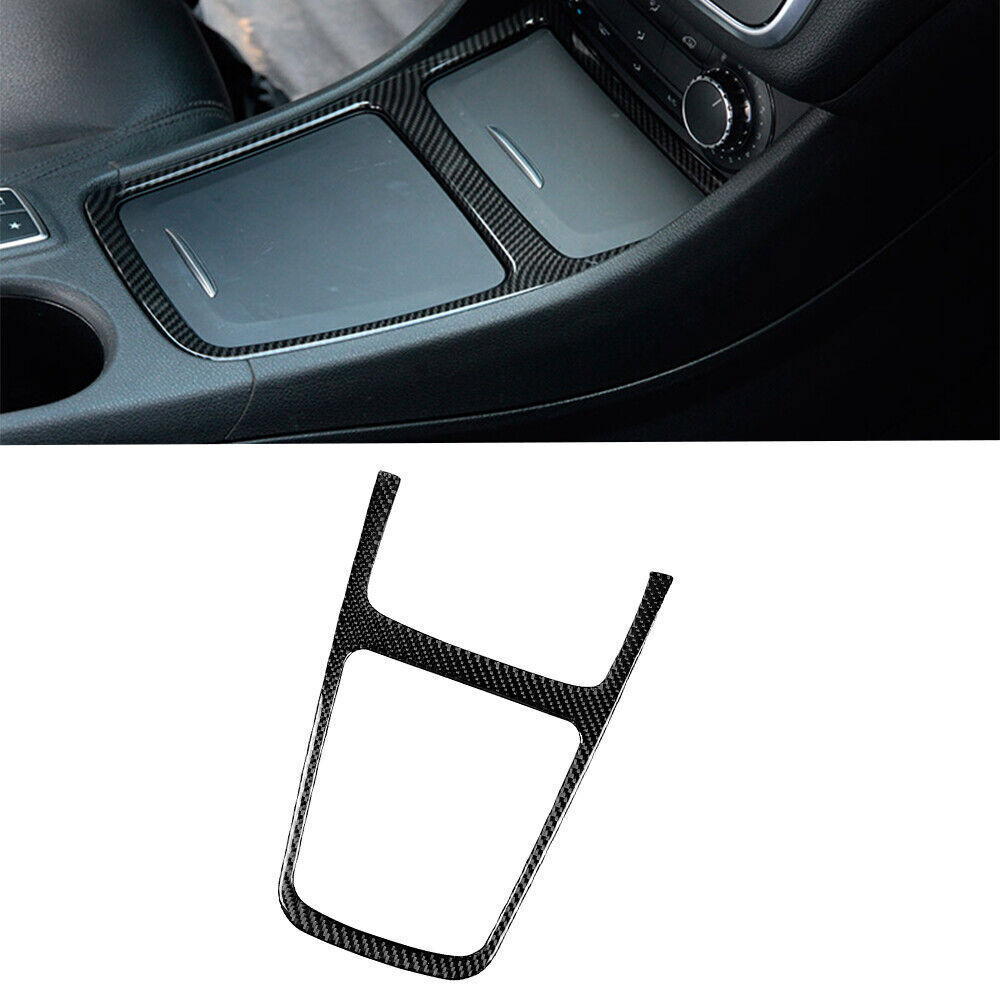 Carbon Fiber Outer Side Gear Shift Panel Cover For Mercedes Benz A GLA CLA 13-17