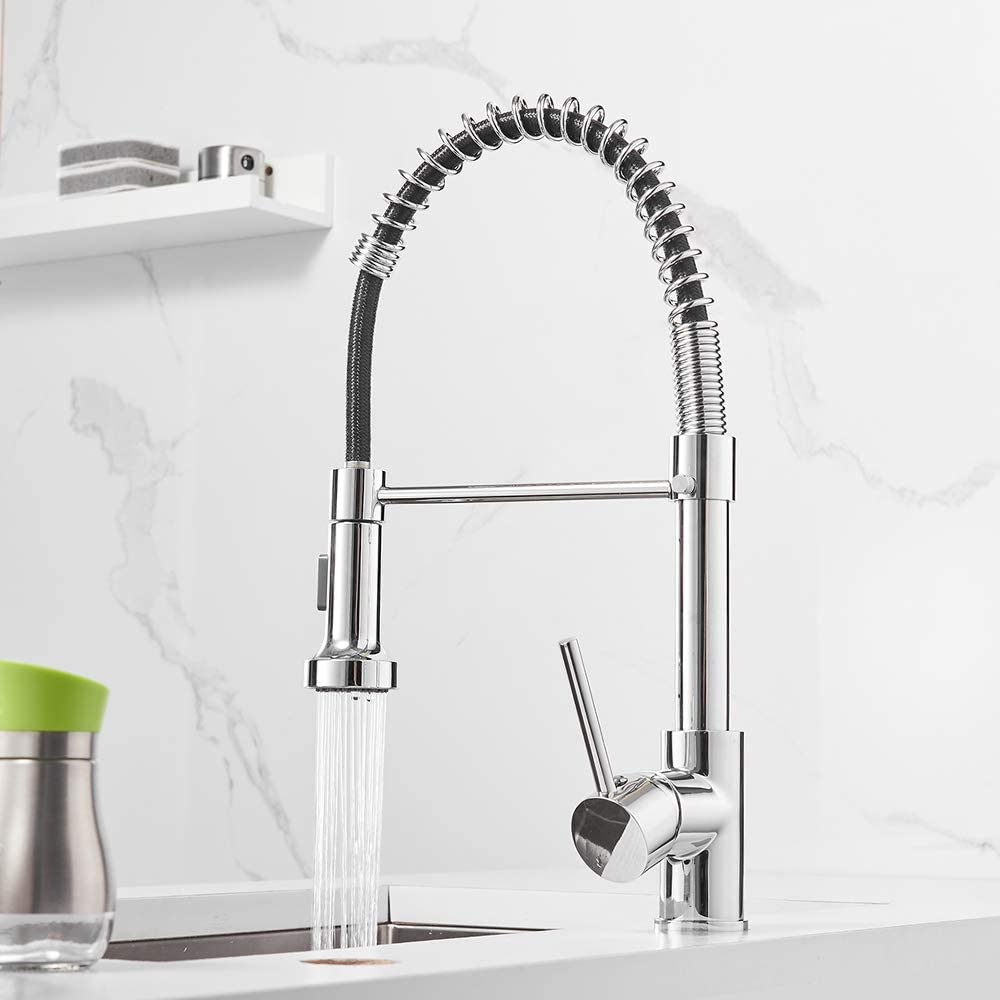 Spring Kitchen Sink Faucet Commercial Single Handle Single Lever Kitchen Faucet
