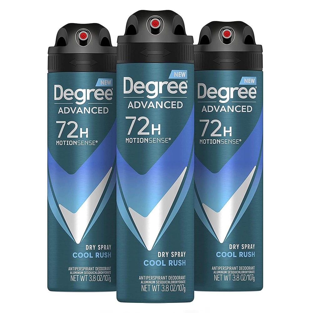 Degree Men Antiperspirant Deodorant Dry Spray Cool Rush 3 count Deodorant for Me