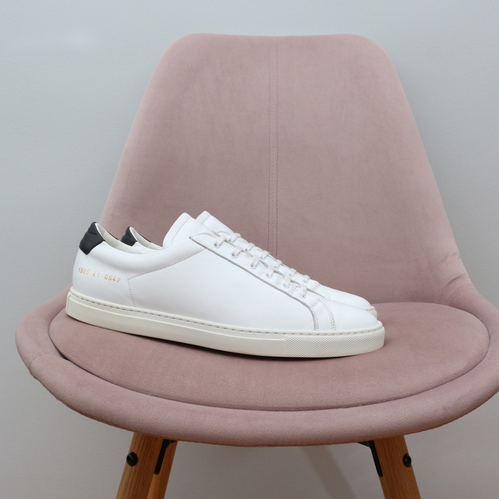 Men's Common Projects Achilles Retro Low 1885 0547 White Sneakers EU41, US8, UK7-image