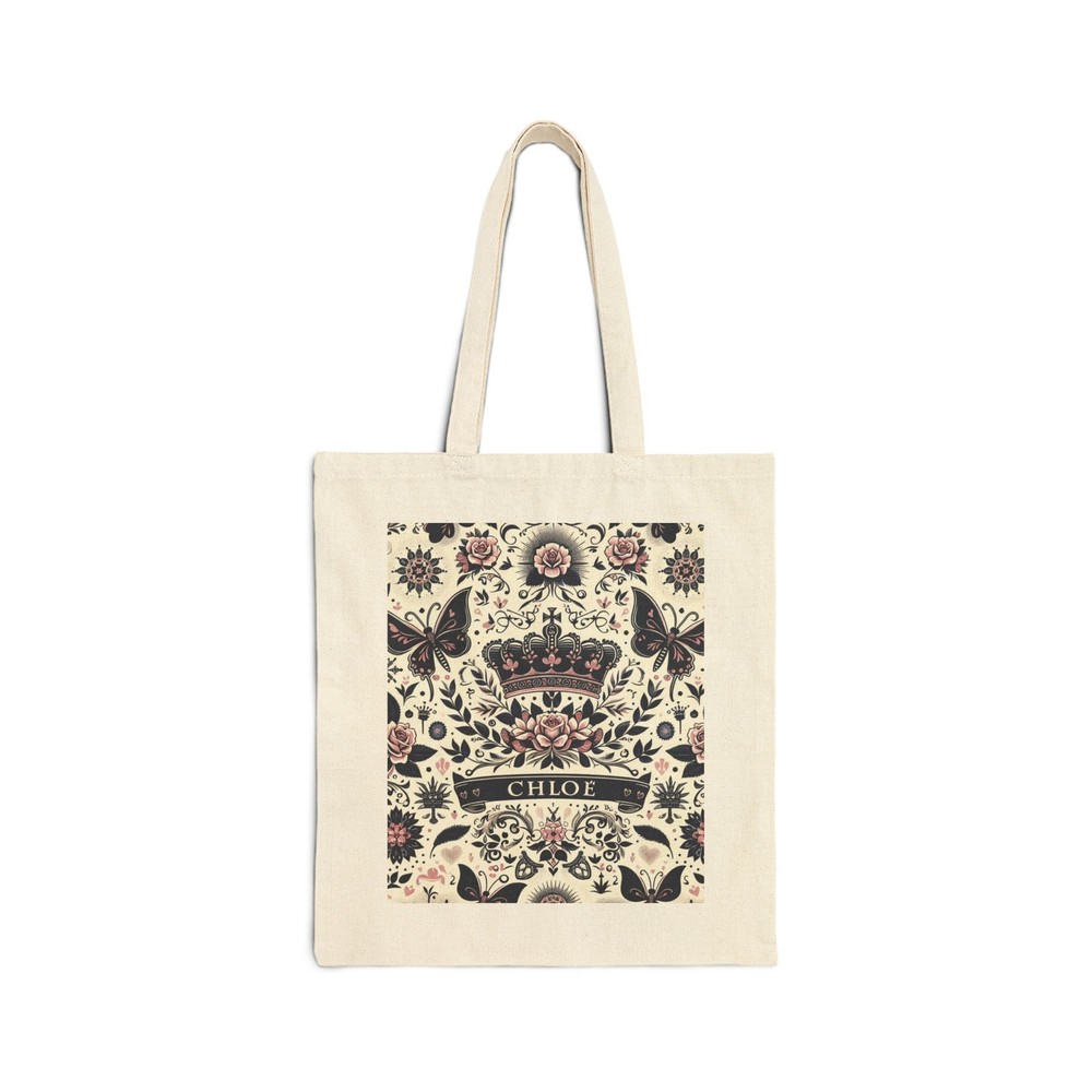 Personalized CHLOE Royalty Inspired Cotton Canvas Tote Bag Gift