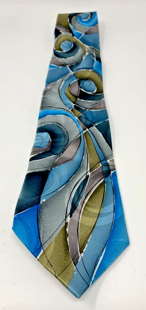 J. Garcia Snail Garden Collection Fifty-Five 100% Silk Tie