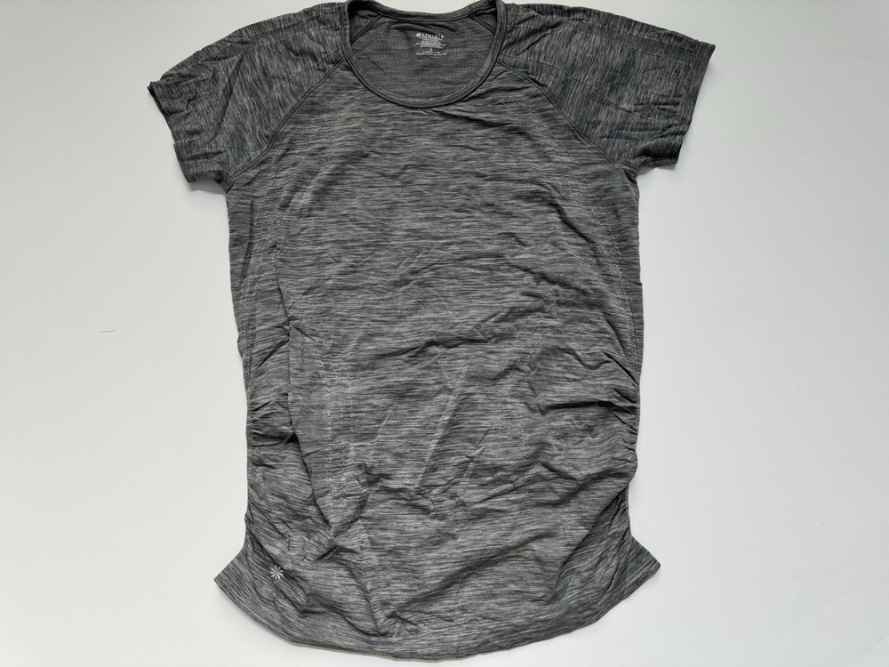 Athleta Speedlight Seamless Short Sleeve Tee Gray Heather Womens Large