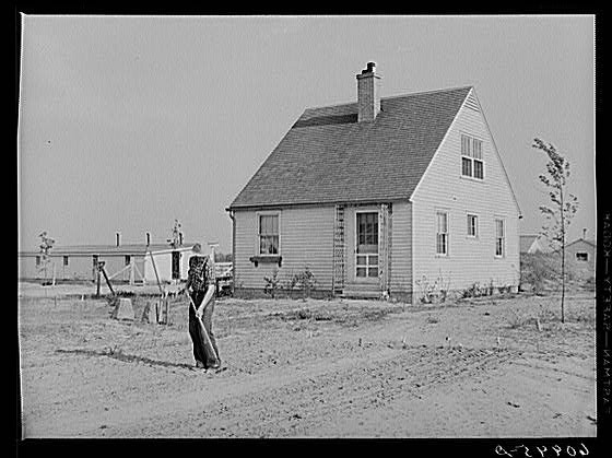 Photo:Working in the garden. Deshee Unit, Wabash Farms, Indiana
